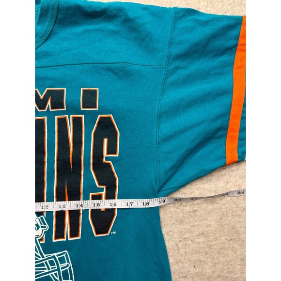 Vintage Miami Dolphins NFL T-shirt Team Rated Made in USA Oversized V-neck Slouc - Picture 7 of 10